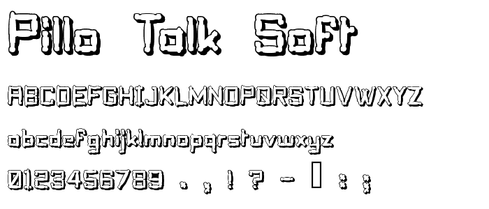 Pillo Talk Soft font